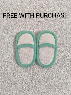 Infant/Toddler Spa Style Slippers in White And Mint